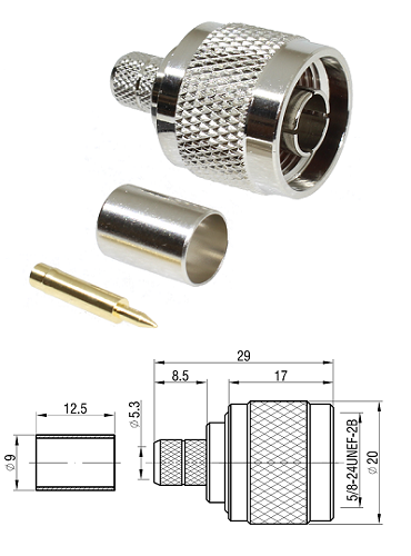 N Type Crimp Plug LMR300