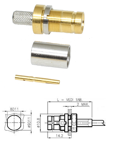 1.6/5.6 Bulkhead Jack BT2003