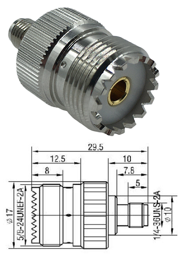 SMA Jack to UHF Jack