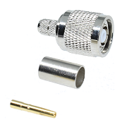 TNC RP Crimp Straight Plug LMR240 (solder pin)