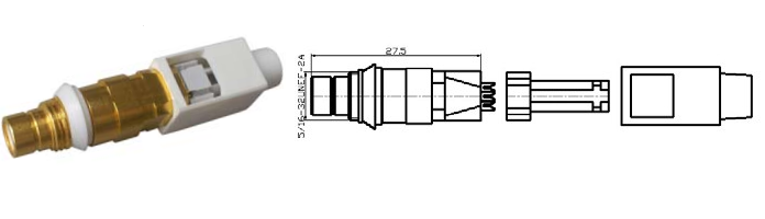 BT43 DDF Plug - 3 Pin IDC In Line