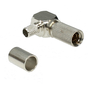 1.0/2.3 Right-Angled Crimp Plug RA7000, ST121 0.6/2.8 (Push Screw) 