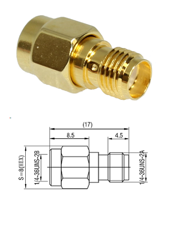 SMA Plug/Jack Adaptor