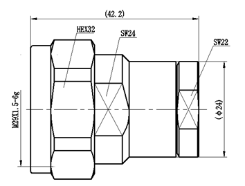 7/16 Clamp Plug LMR600 (Easy-Fit)