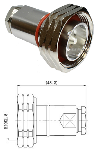 7/16 Clamp Plug RG8, LMR400