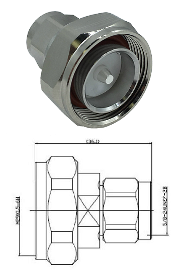 7/16 Male Adaptor - N Male Adaptor